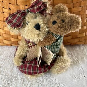 Boyd’s Bears Plaid Bow Teddy Bear‎ with Baby Bear TJ’s best dressed